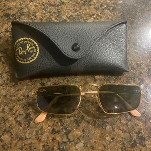 Julie Green and Gold Ray-Bans